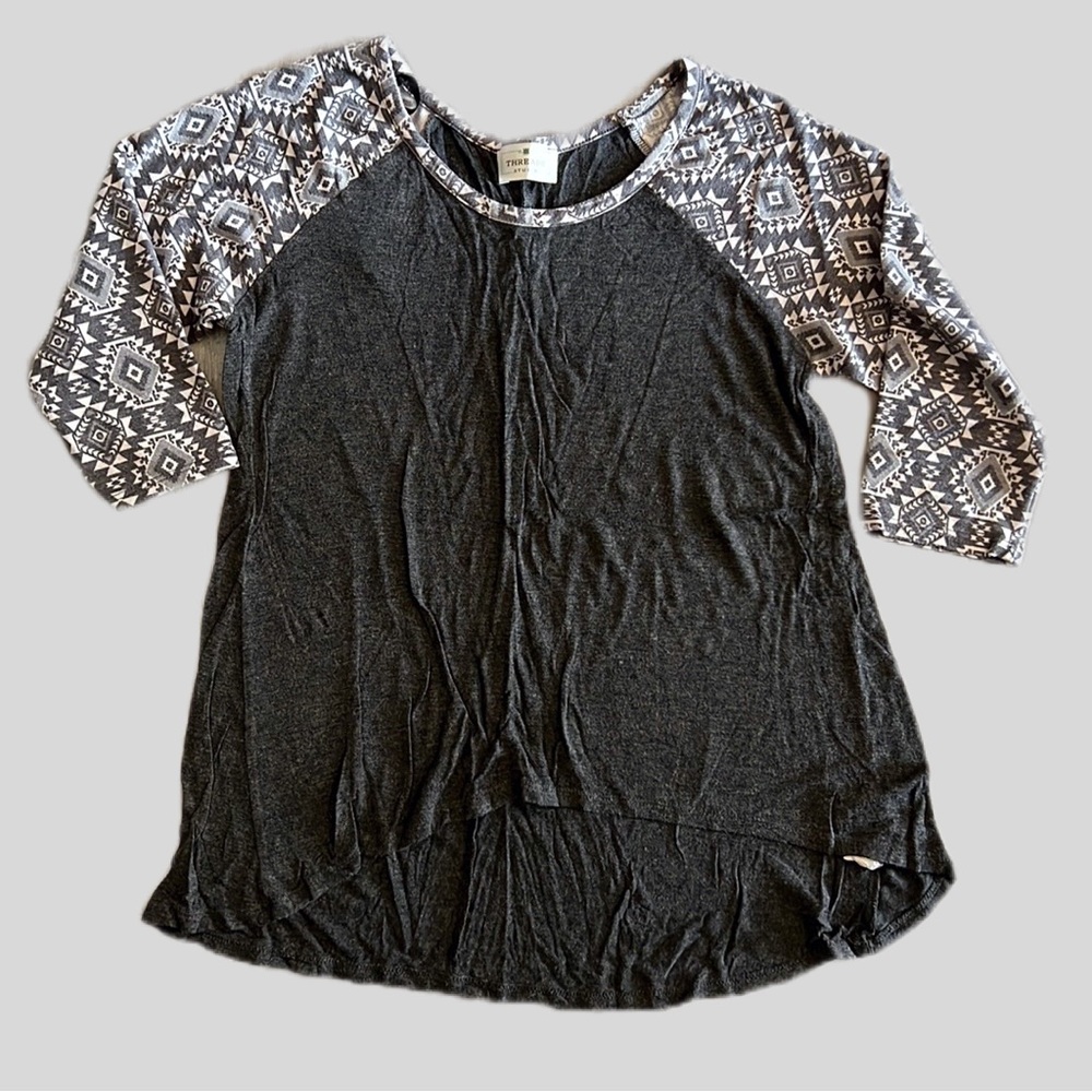 THREADS Studio Aztec Baseball Tunic Hi-Lo Tee